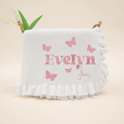 Personalized Strawberry Baby Blanket