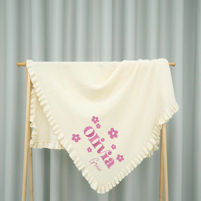 Personalized Strawberry Baby Blanket