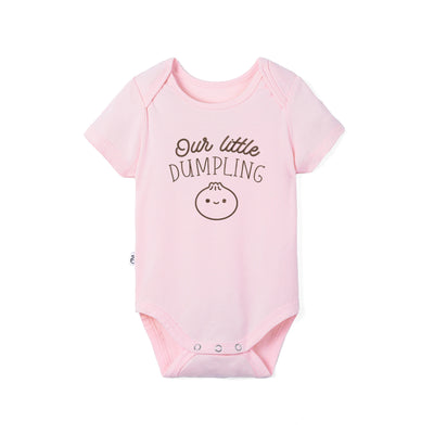 Embroidered Our Little Dumpling Bamboo Onesie