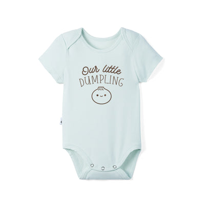 Embroidered Our Little Dumpling Bamboo Onesie
