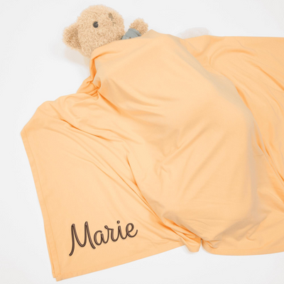 Embroidered Swaddle Blanket | Personalized Name Swaddle Receiving Blanket