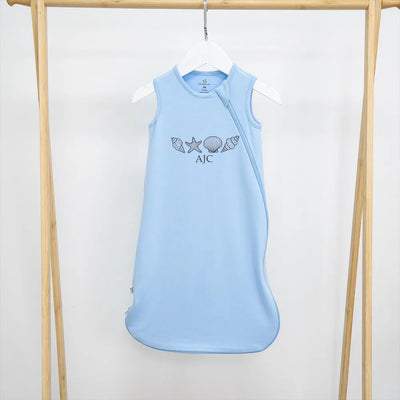 Personalized Sea Shell Monogram Bamboo Sleep Sack