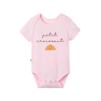 Petite Croissant French Baby Bamboo Onesie