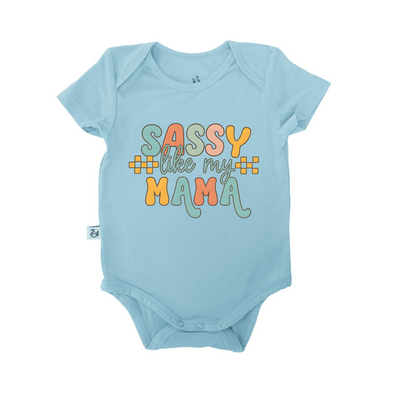Sassy Like My Mama Onesie, Funny Mama Bodysuit SwaddleAn