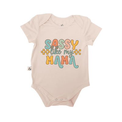 Sassy Like My Mama Onesie, Funny Mama Bodysuit SwaddleAn