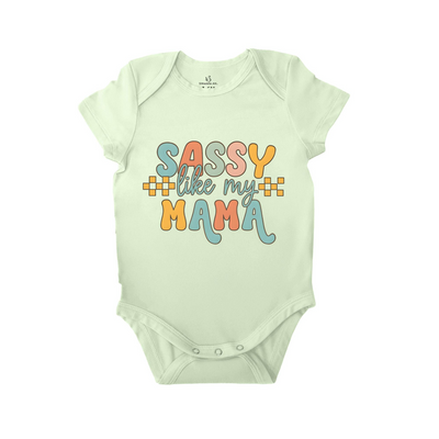Sassy Like My Mama Onesie, Funny Mama Bodysuit SwaddleAn