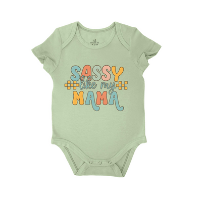Sassy Like My Mama Onesie, Funny Mama Bodysuit SwaddleAn