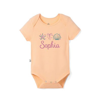 Custom Sea Creatures Embroidered Bamboo Baby Bodysuit