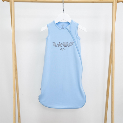 Embroidered Sea Shells Sleep Sack | Personalized Monogram Baby Gift SwaddleAn