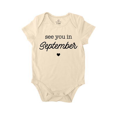 See You in September Baby Onesie – Bamboo Bodysuit