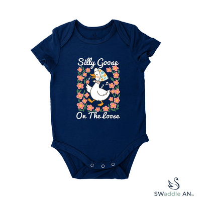 Baby Bodysuits - Silly Goose on the Loose - Floral