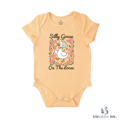 Baby Bodysuits - Silly Goose on the Loose - Floral