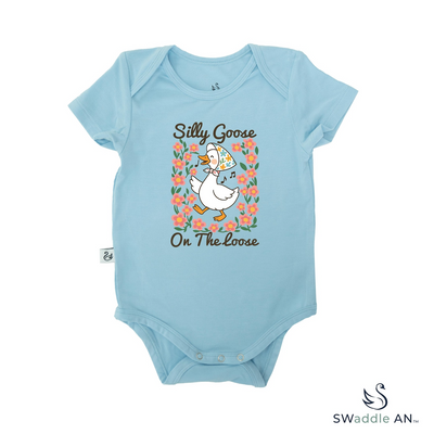 Baby Bodysuits - Silly Goose on the Loose - Floral