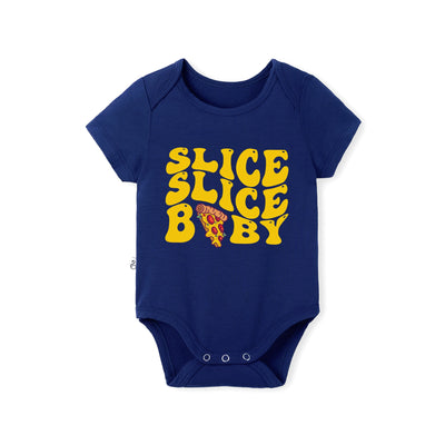 Slice Slice Baby Pizza Funny Baby Bamboo Onesie