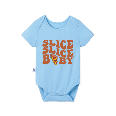 Slice Slice Baby Pizza Funny Baby Bamboo Onesie