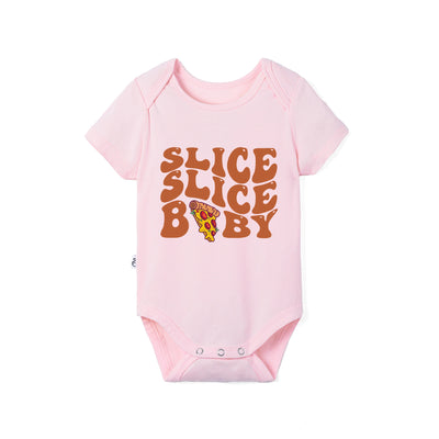 Slice Slice Baby Pizza Funny Baby Bamboo Onesie
