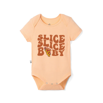Slice Slice Baby Pizza Funny Baby Bamboo Onesie