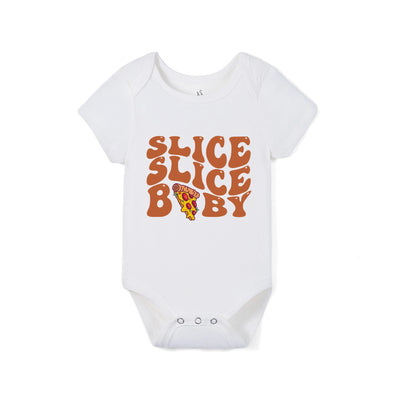 Slice Slice Baby Pizza Funny Baby Bamboo Onesie