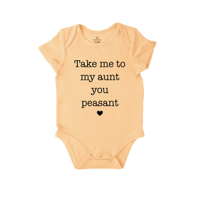 Funny 'Take me to my aunt you peasant' Bamboo Onesie SwaddleAn