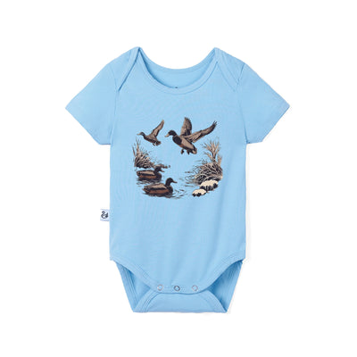 Vintage Mallard Duck Bamboo Onesie