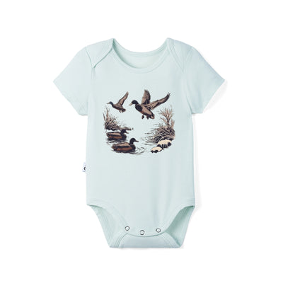 Vintage Mallard Duck Bamboo Onesie