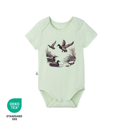 Vintage Mallard Duck Bamboo Onesie