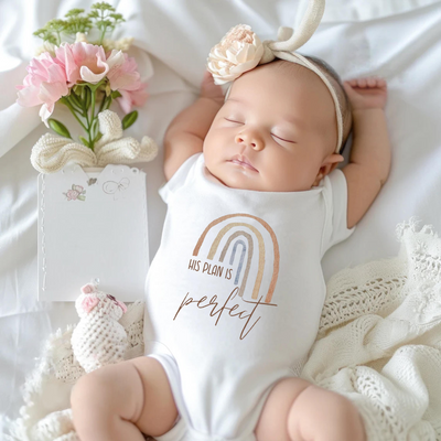 'His plan is perfect' Bodysuit | Christian Baby Onesie - SwaddleAn - 